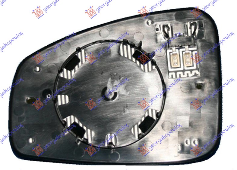 STAKLO RETROVIZORA SA GREJACEM (ASFERICNO) - LEVO