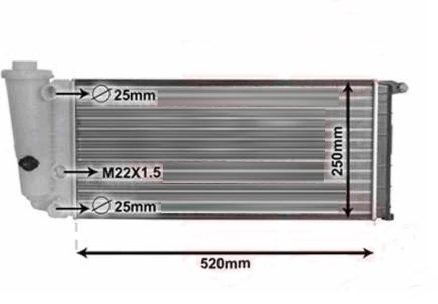 HLADNJAK MOTORA 750-900 1.0/1.1 (MAN/AUTO) (52x25) (NRF)