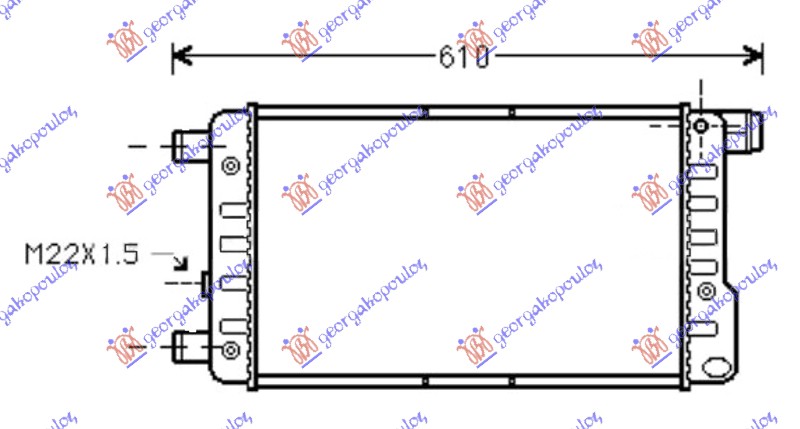 HLADNJAK MOTORA 0.9CC/1.1CC (+/-AC) (45x24) (VALEO)