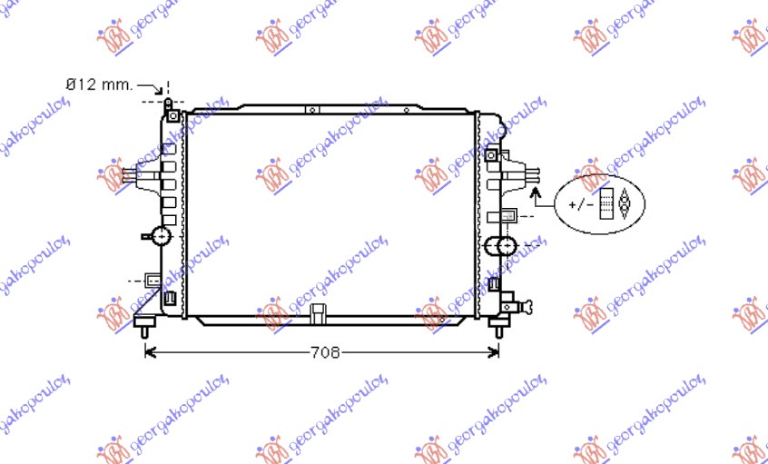 HLADNJAK MOTORA 1.6i 16V TURBO (+/-AC) (60x37) (NRF)