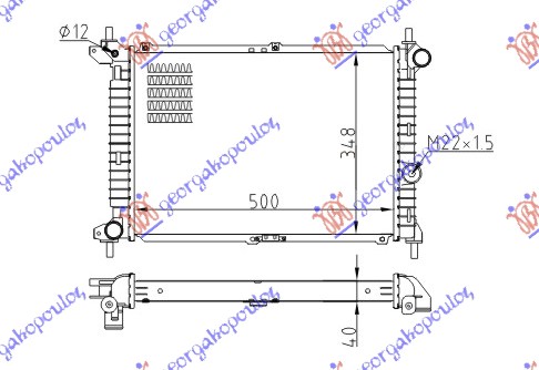 HLADNJAK MOTORA 1.7 TD (50x35) (NRF)