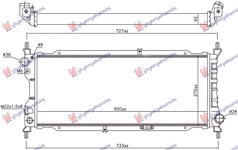 HLADNJAK MOTORA 1.7 DIZEL (65x27) (MARELLI)