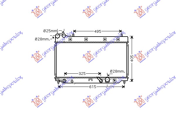 HLADNJAK MOTORA 1.4 8V (AUTO) (+/-AC) (32.5x65) 04- (KOYO)