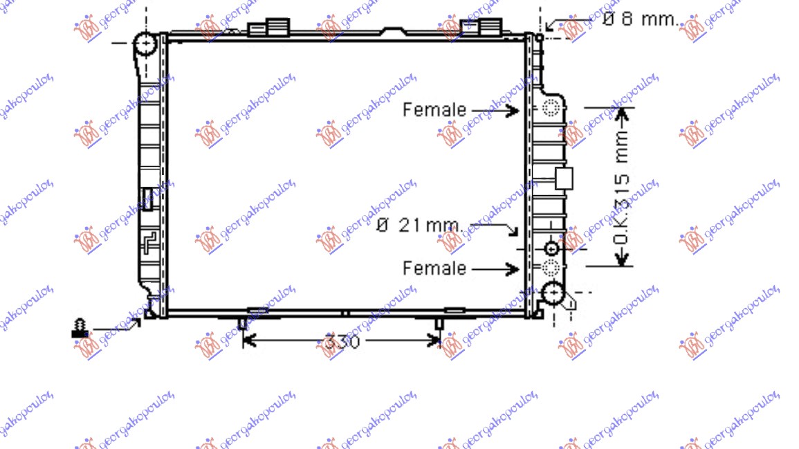 HLADNJAK MOTORA 3.0 DIZEL (AUTO) (640x489) (NRF)