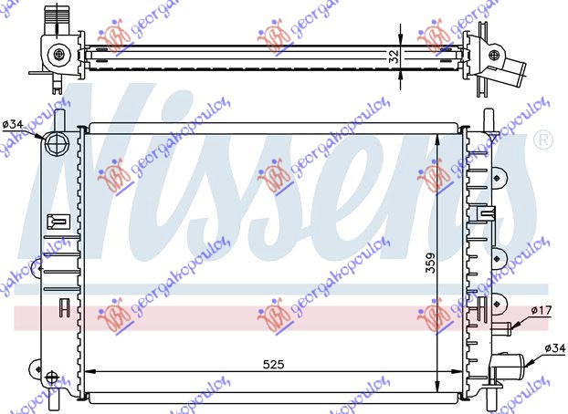 HLADNJAK MOTORA 1.1/1.3CC (50x30)