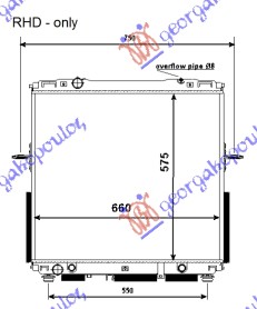 HLADNJAK MOTORA 2.4-3.5 BENZIN (AUTO) (+/-AC) (57.8x62.8) 8mm (HALLA TIP) (NISSE