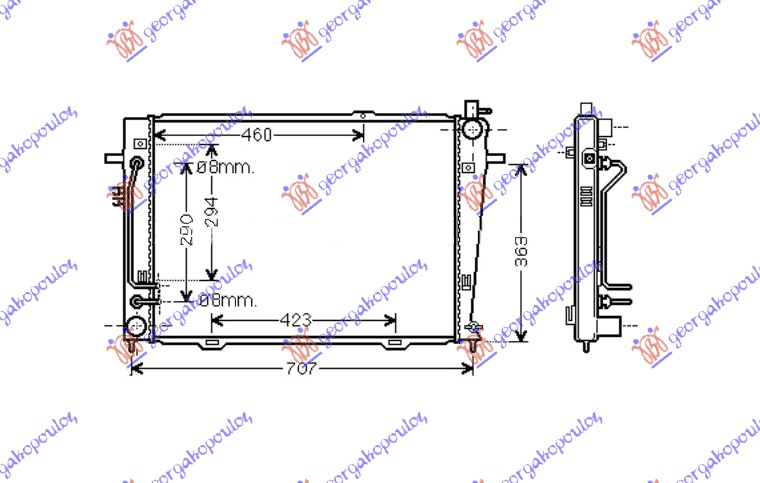 HLADNJAK MOTORA 2.0 CRDi (AUTO) (64x45.5x18) (NRF)