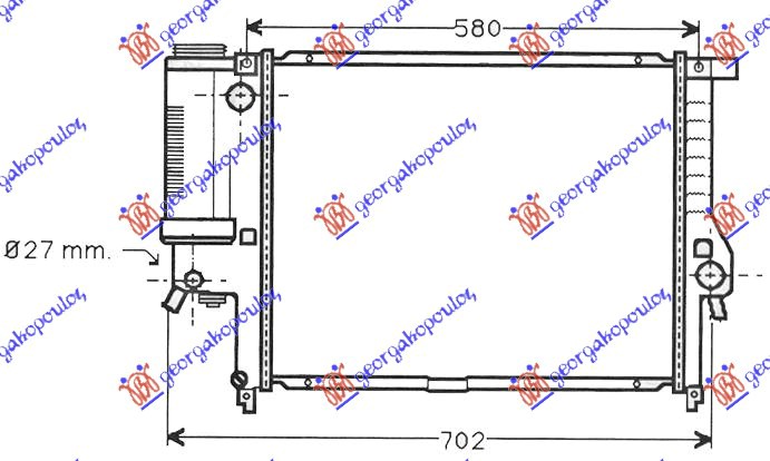 HLADNJAK MOTORA BENZIN (MANUAL/AUTOMATIC) (+AC) (520x440) (NRF)