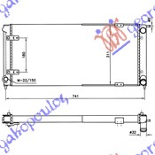 HLADNJAK MOTORA BENZIN/DIZEL (+AC) (675x320x34) (NRF)