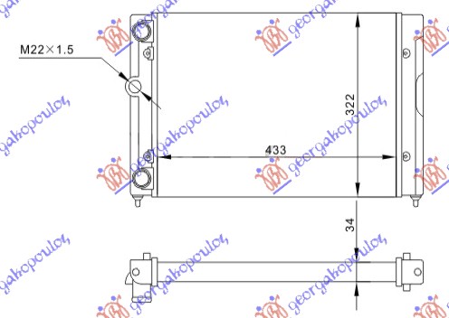 HLADNJAK MOTORA 1.4/1.6 (430x320) (NRF)