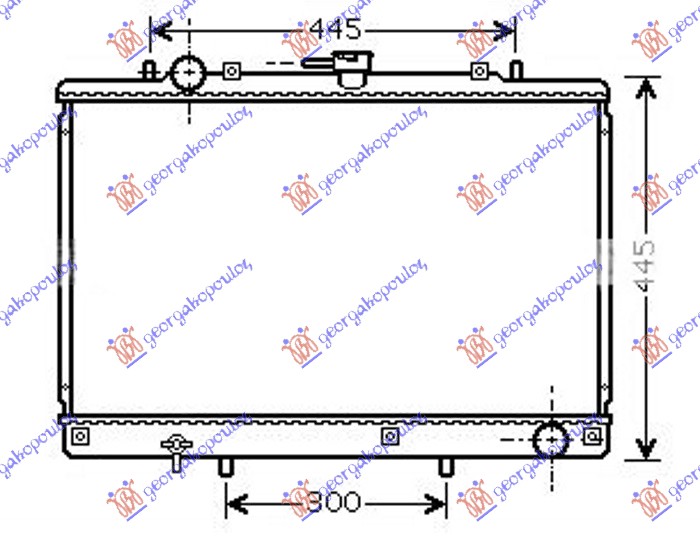 HLADNJAK MOTORA 2.5 T.D DIZEL (+/-AC) (375x603x27) (KOYO)