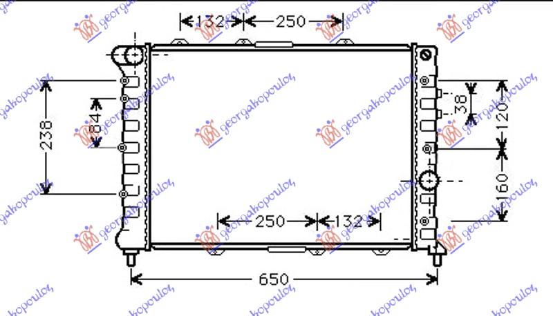 HLADNJAK MOTORA 1.9 JTD 2.4 JTD (58x39.5x24) (VALEO)