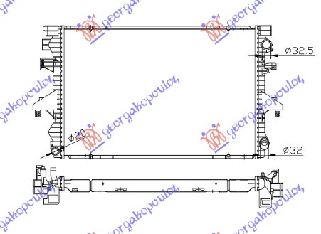 HLADNJAK MOTORA 2.5 TDi DIZEL (MAN/AUTO) (710x470) (KOYO)
