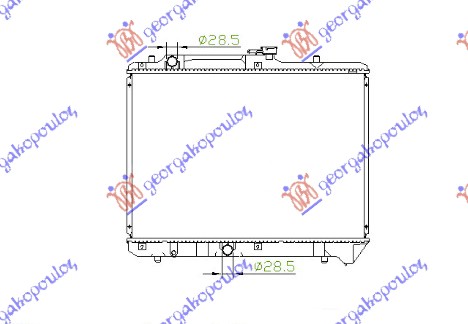 HLADNJAK MOTORA 1.3/1.6 BENZIN (+AC) (350x602x27) (NRF)