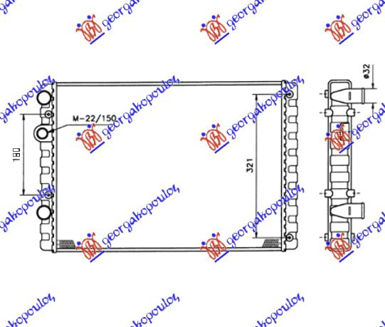HLADNJAK MOTORA 1.4 FSI BENZIN - 1.7/1.9 DIZEL (51x38) (MAHLE BEHR)