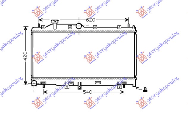 HLADNJAK MOTORA 2.0/2.5i 16V (MAN) (340x685x16) (KOYO)