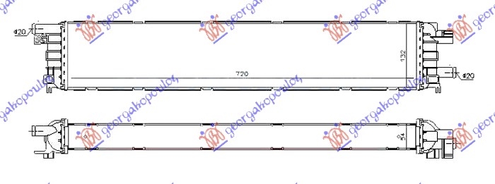 HLADNJAK MOTORA DODATNI 3.0TFSi-S4 BENZIN (720x135x52) (NRF)