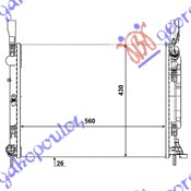 HLADNJAK MOTORA 1.5 DCi (56x41.8x26) (VALEO)