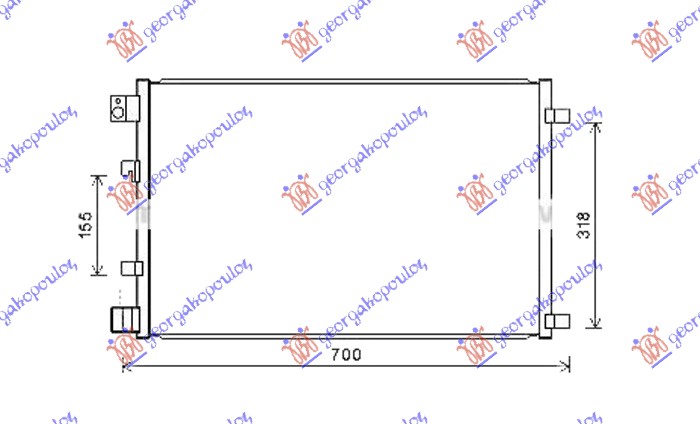 HLADNJAK KLIME 1.5 DCi (610x390x16) (MARELLI)