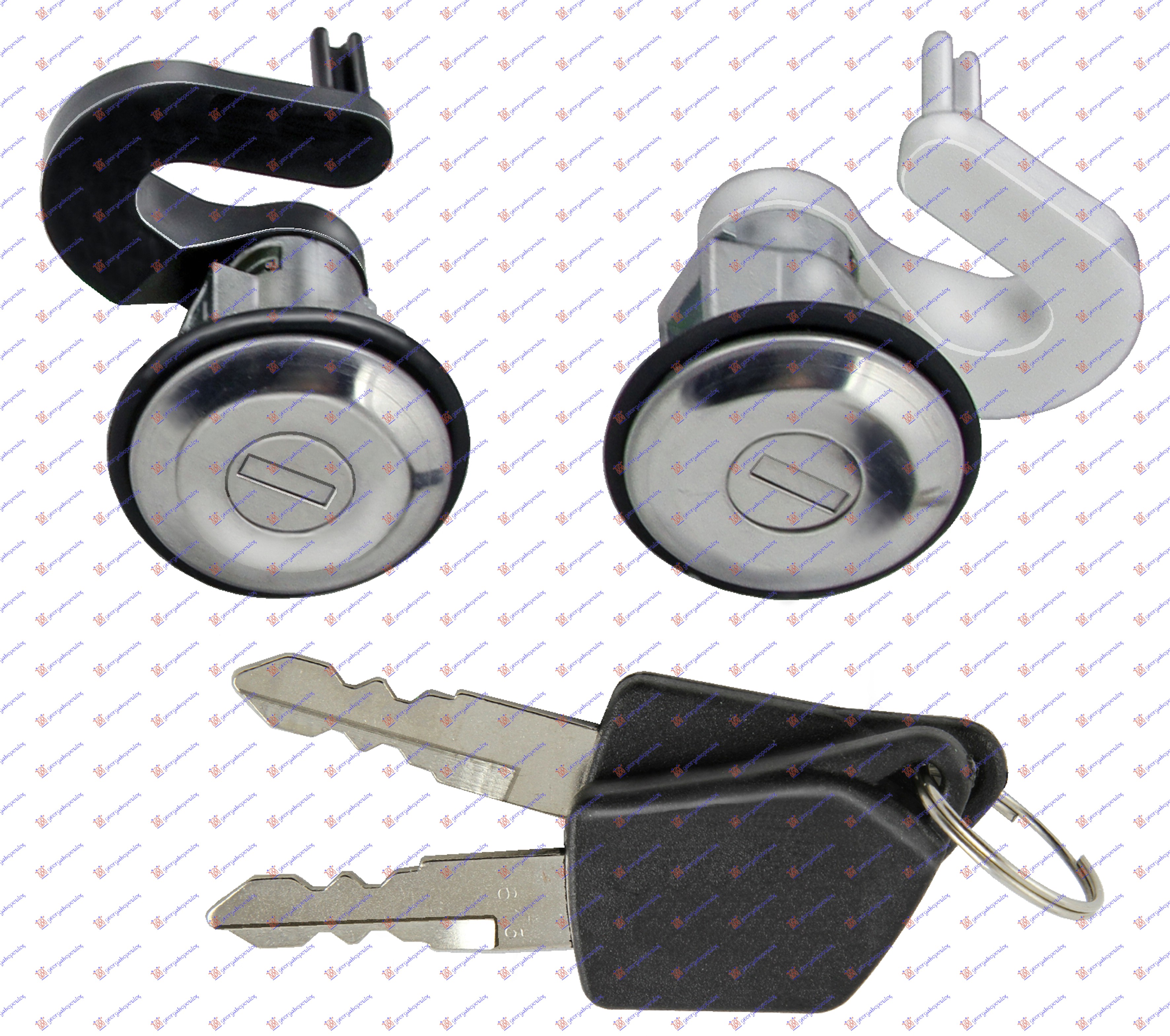 CILINDAR BRAVE PREDNJIH VRATA (SET 2 KOM) (SA KLJUCEM) (ZAKRIVLJEN NOSAC CILINDR