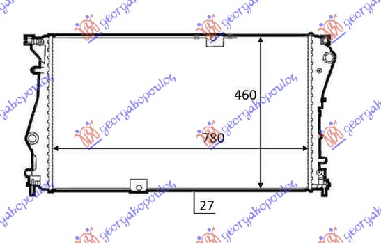 HLADNJAK MOTORA 2.0 CDTi (78x45.8) (VALEO TIP) (NRF)