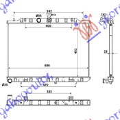 HLADNJAK MOTORA 2.0 T.D (450x690) 07- (VALEO)