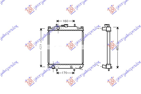 HLADNJAK MOTORA 1.0i 12V (MAN) (37.5x32.5x1.6) (NRF)
