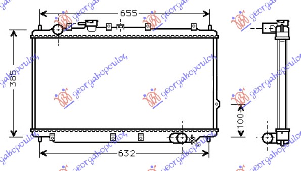 HLADNJAK MOTORA BENZIN (34.5x70) (NRF)