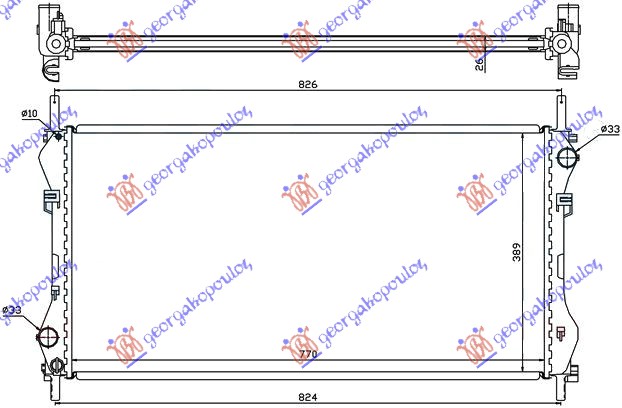 HLADNJAK MOTORA 2.3i 16V 2.4 TD (+/-AC) (77x40) (VALEO)