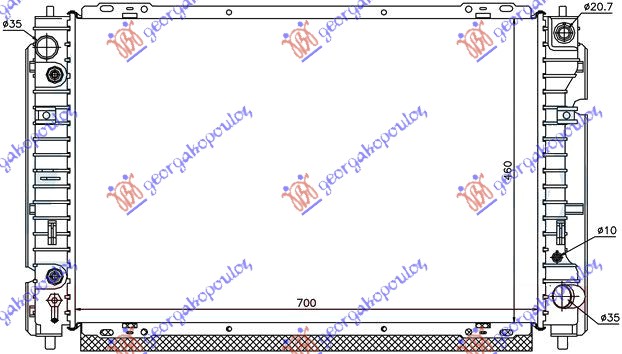 HLADNJAK MOTORA 2.0 BENZIN (MAN/AUTO) (700x460x26) -04 (KOYO)