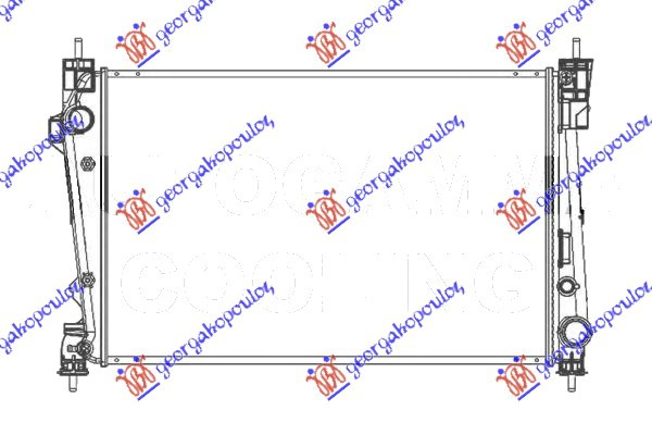HLADNJAK MOTORA 1.6 JTDM (620x398x26) (NRF)