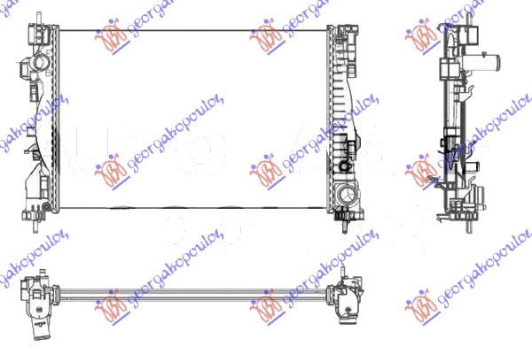 HLADNJAK MOTORA 1.8TBi (61x406x2.6) (NISSENS)