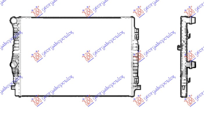 HLADNJAK MOTORA 1.4 TFSi BENZIN - 2.0 TDi DIZEL (650x445) (MAHLE BEHR)