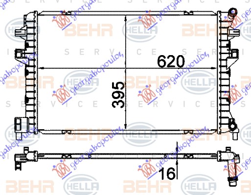 HLADNJAK MOTORA DODATNI BENZIN/DIZEL (62x41x1.6) (MAHLE BEHR)