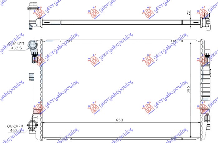 HLADNJAK MOTORA 1.0 TSi/1.2/1.4 TFSi BENZIN / 1.6/2.0 TDi DIZEL (650x400) (LEMLJ