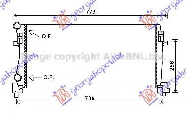 HLADNJAK MOTORA 1.2 TFSi BENZIN / 1.6 TDi DIZEL (650x325x24)