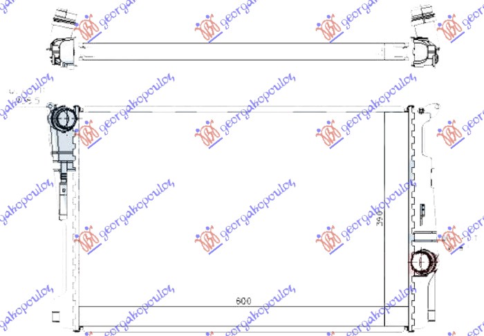 HLADNJAK MOTORA ZA SVE MODELSE BENZIN-DIZEL (MAN) (600x390x32) (NRF)