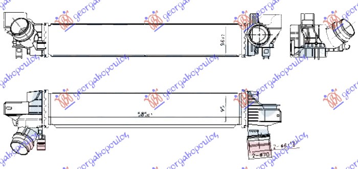 HLADNJAK INTERKULERA 1.5 (225xe HIBRID) BENZIN (585x95x98)
