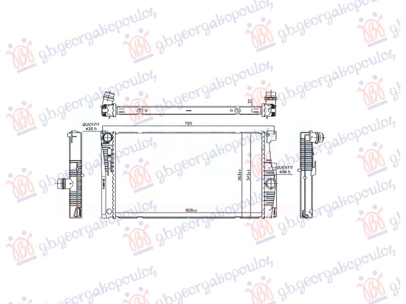HLADNJKA MOTORA 2.0 BENZIN (600x344x32)