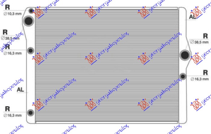 HLADNJAK MOTORA 3.0 DIZEL (AUTO) (+/-AC) (612x487) (NISSENS)