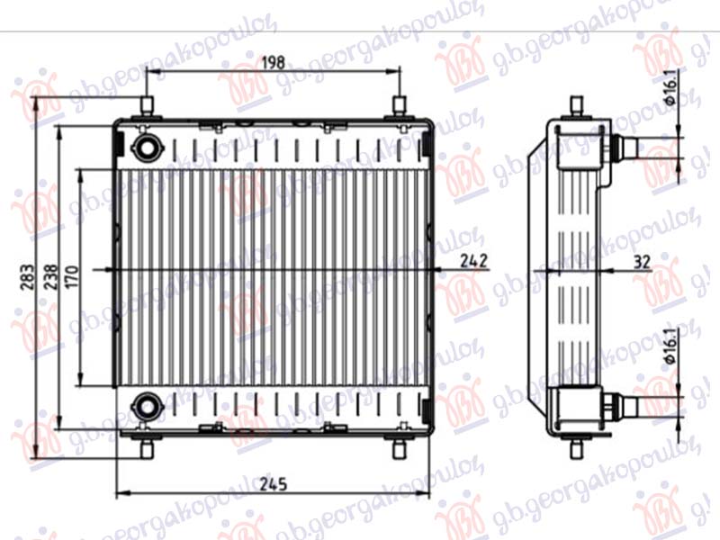 HLADNJAK MOTORA DODATNI 2.0/3.0/4.4 BENZIN (180x240)