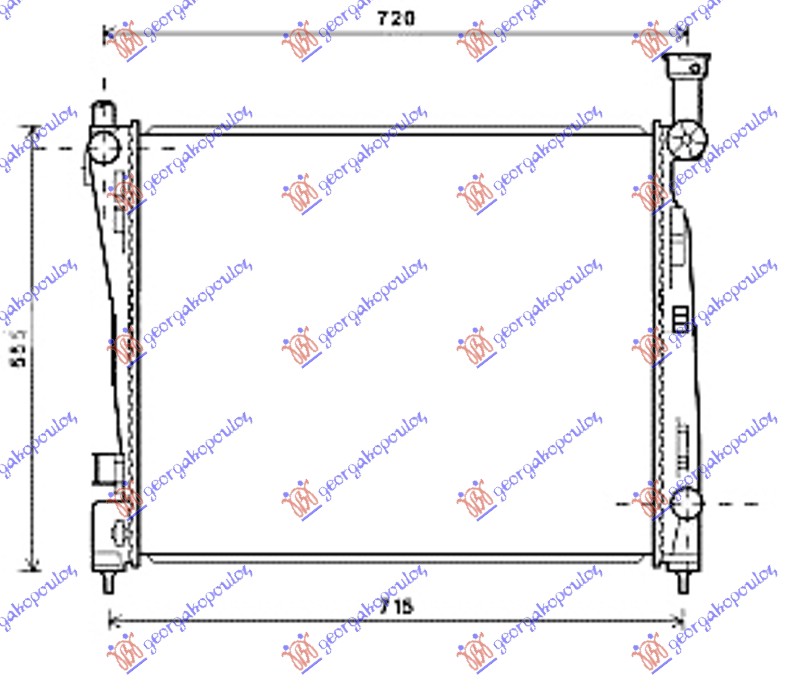 HLADNJAK MOTORA 3.6 i 24V VVT (AUTO) (63.7x51.5x16) (KOYO)