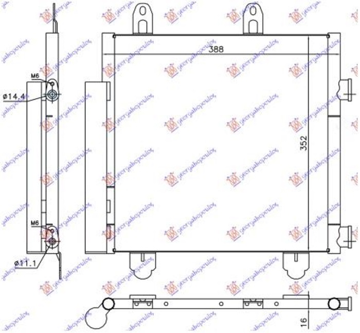 HLADNJAK KLIME ZA SVE MODELSE (390x350x16) R134a (MARELLI)