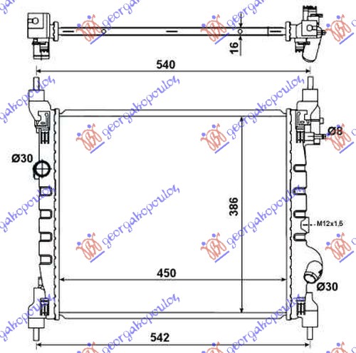 HLADNJAK MOTORA 1.0/1.2i 16V (45x39x17) (KOYO)
