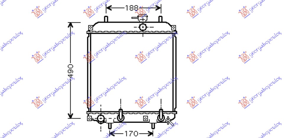 HLADNJAK MOTORA 1.0i 12V (MAN/AUTO) (40x31.7x16) (NRF)
