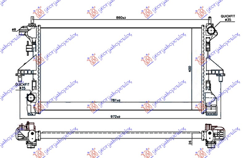 HLADNJAK MOTORA 2.0/3.0 DIZEL (AUTO) (780x368) (VALEO)
