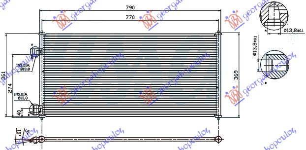 HLADNJAK KLIME 1.8i 16V - 1.8 TDCI (74.7x36)