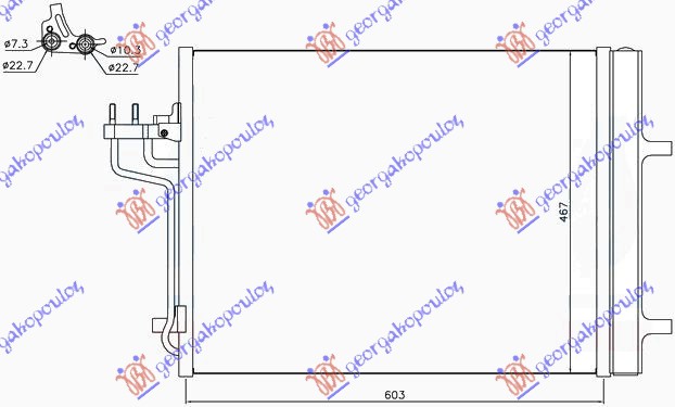 HLADNJAK KLIME 1.6i 16V TURBO - 2.0 TDCi (KOYO)