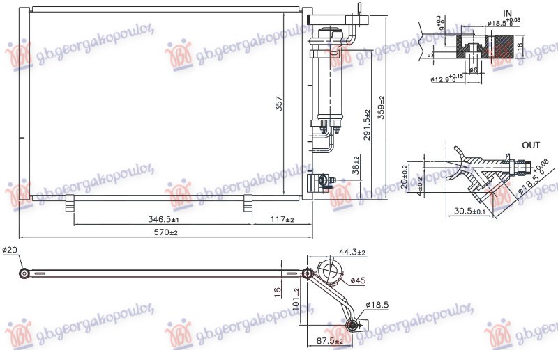 HLADNJAK KLIME 1.5 BENZIN (570x357x16)