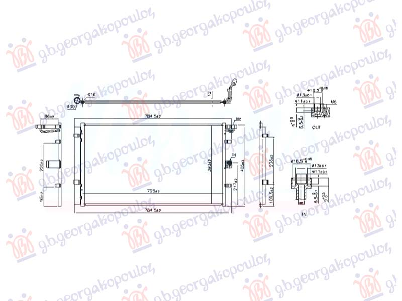 HLADNJAK KLIME 1.5 DIZEL 2018- (725x393x12)